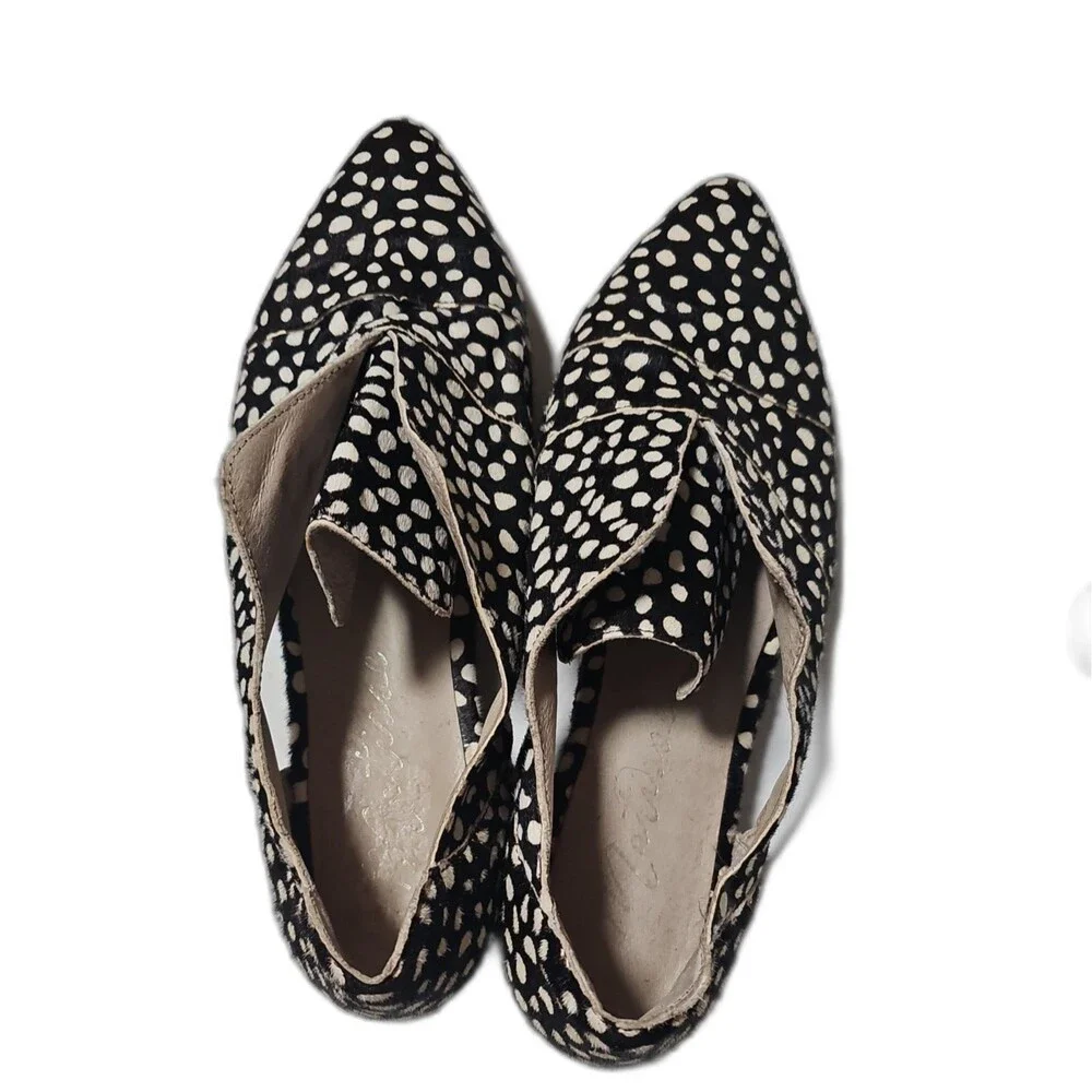 MATISSE Mon Amie Calf Hair Oxford Flats Sz  10W - Picture 2 of 8